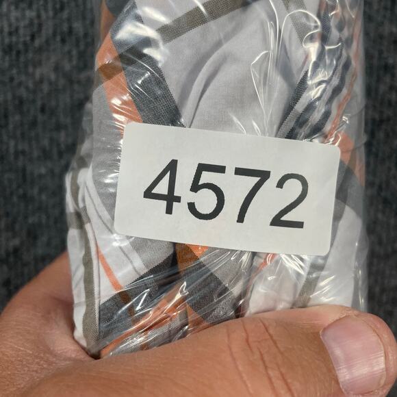 Cinch Button Down Western Shirt Men's Medium Orange/Black/White Plaid Cowboy - Picture 10 of 10